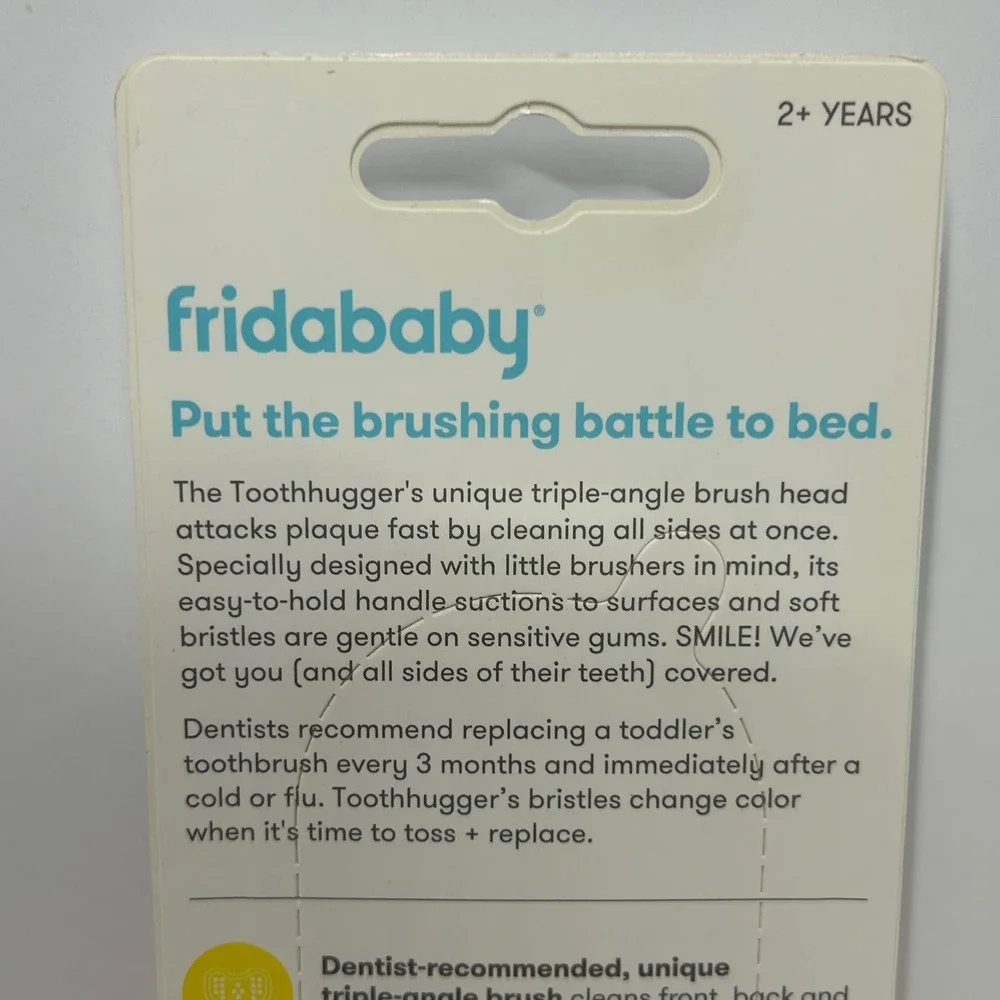 Fridababy Triple-Angle Toothhugger Toddler Toothbrush Yellow Suction Cup